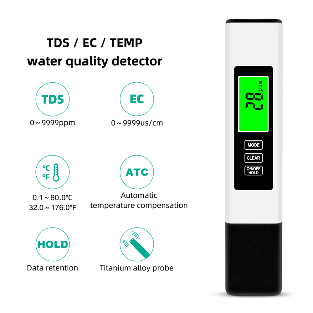 Ec Meter Digital - 3 in 1 tds Meter Wasser