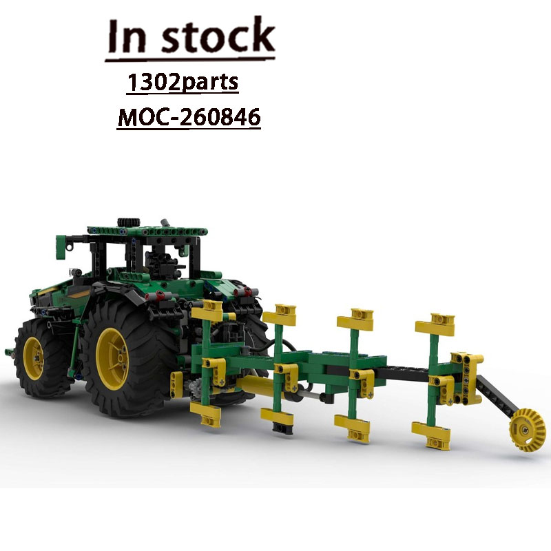 Urban Farming Building - MOC-260846 Urban Farm Landwirtschafts-Set: Pflug-Traktor-Bausteinmodell mit