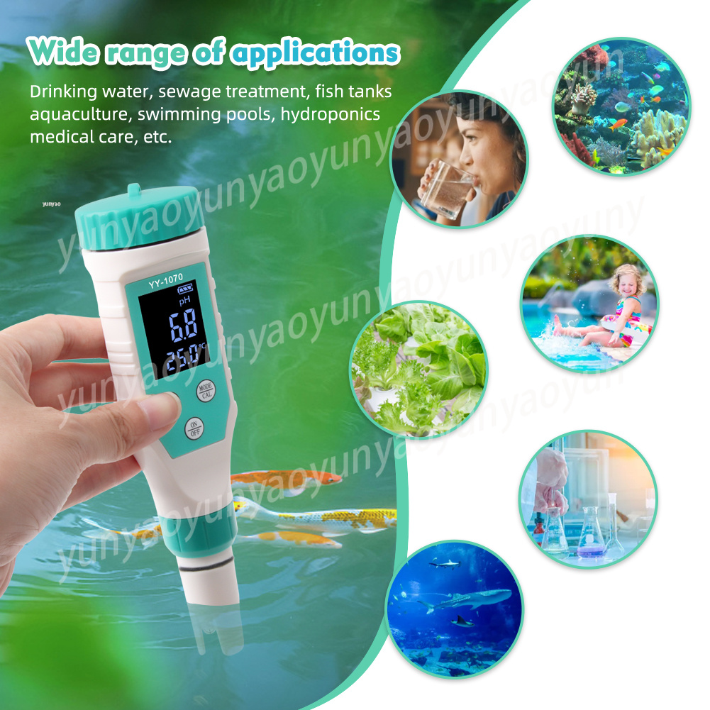 Ec Meter Digital - 7-in-1 Digitaler Wasserqualitätstester PH ORP EC