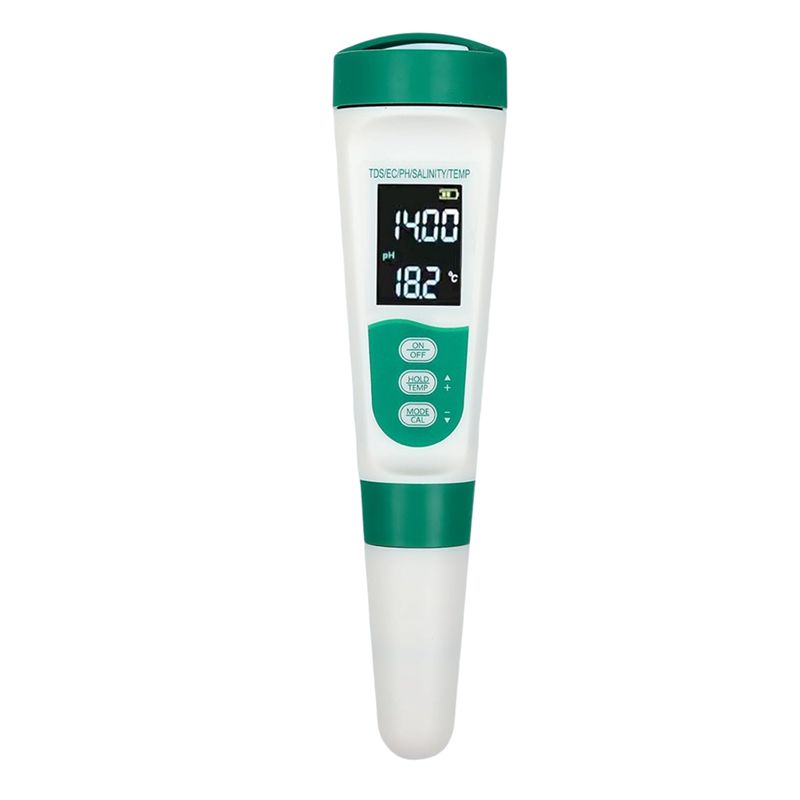 Ec Meter Digital - AT02-5 In1 Digitales PH-Messgerät Hochpräziser Wasserqualitätstester