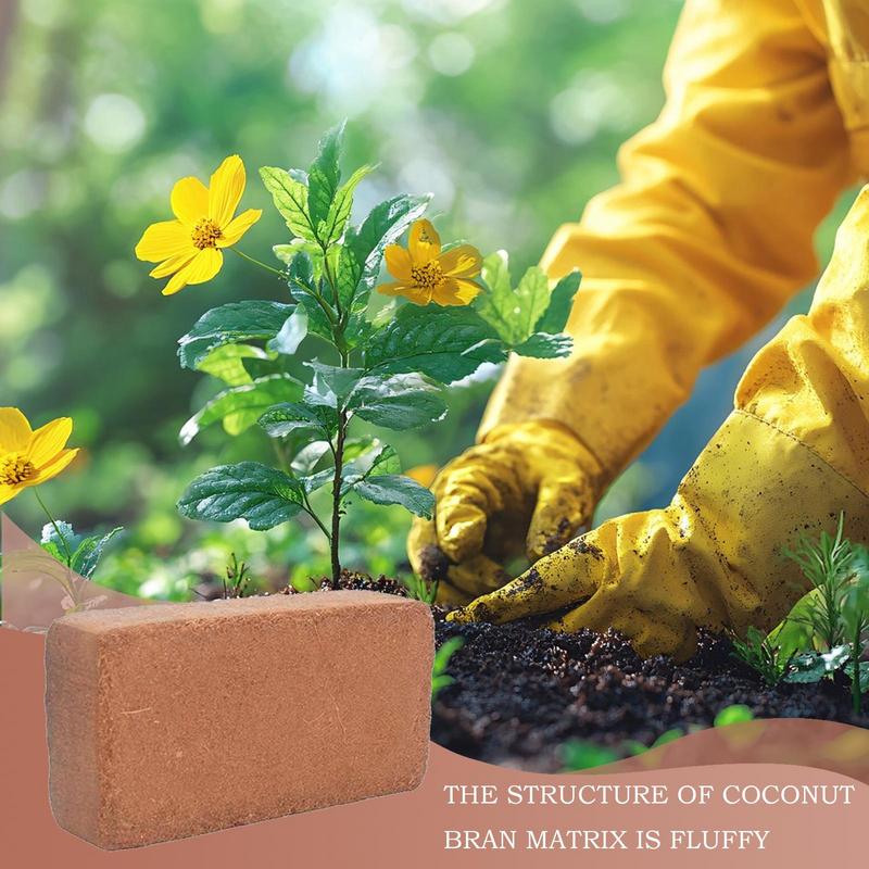 Coco Coir Block - Bio-Kokosnuss für Pflanzen, Kokosnuss-Block, Blumenzubehör für