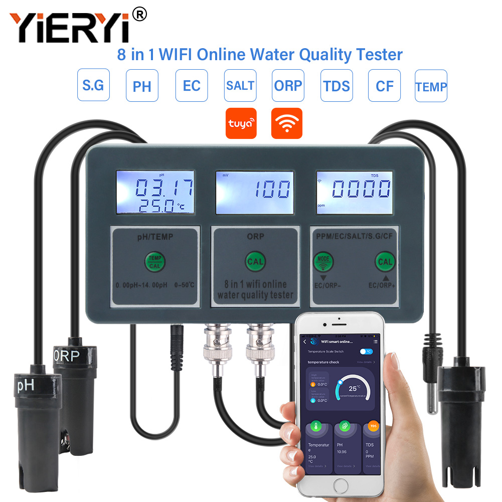 Ec Meter Digital - Yieryi WiFi Tuya Smart PH ORP
