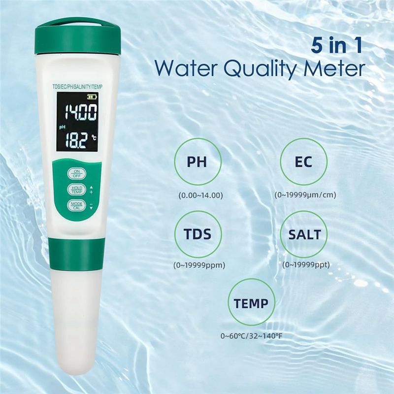 AT02-5 In1 Digitales PH-Messge – Ec Meter Digital Bewertung und Preis