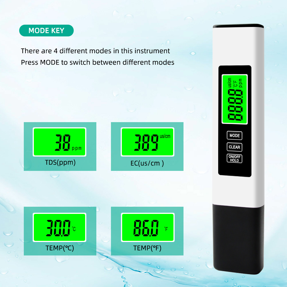 4-in-1 Digitaler Wassertester  – Ec Meter Digital Bewertung und Preis